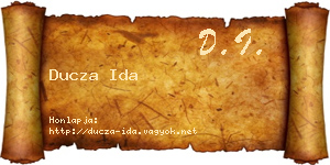 Ducza Ida névjegykártya